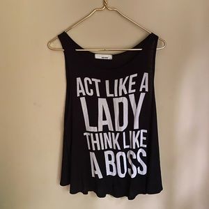 Flowy Black Boss Babe Yoga/Running Tank Top 🏃‍♀️